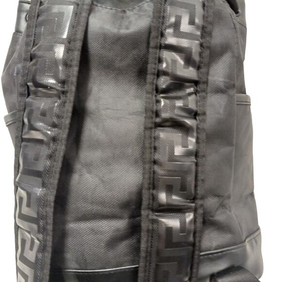 Yoga Tote Backpack VERSACE Parfum Gold LOGO BLACK Drawstring Bucket Zucca - Picture 10 of 16